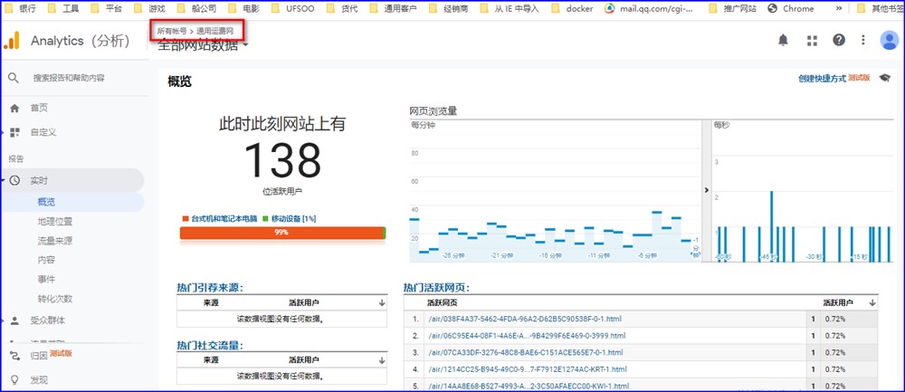 通用運費網實時用戶在線數量