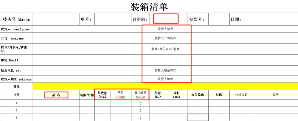 加拿大海運(yùn)收貨人需要提供的清單資料