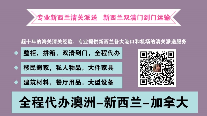 移民搬家家具海運新西蘭門到門運輸物流