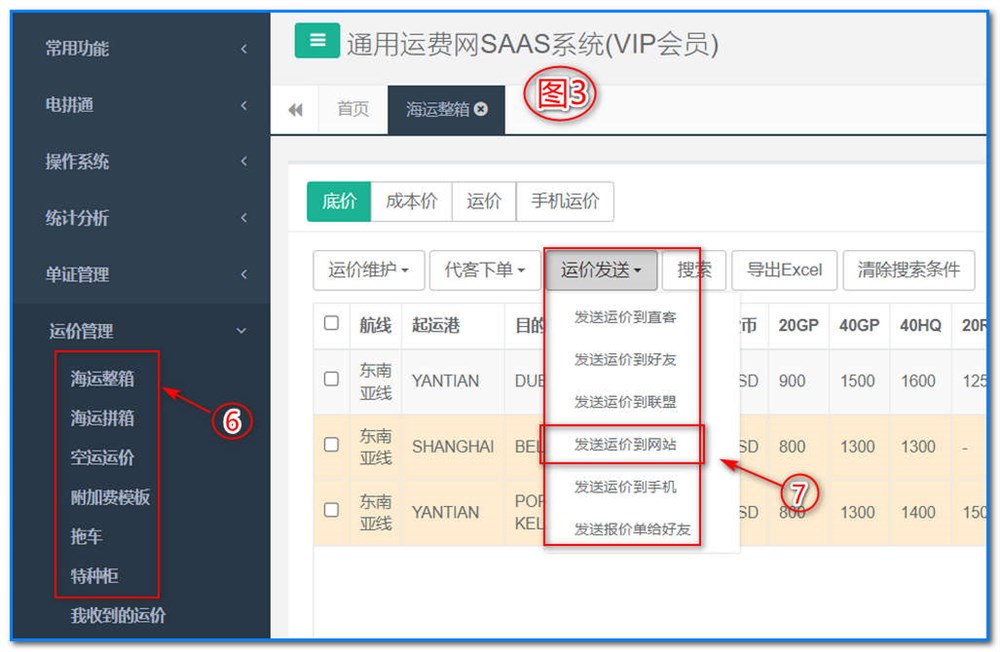 1、發(fā)運(yùn)價(jià)得積分